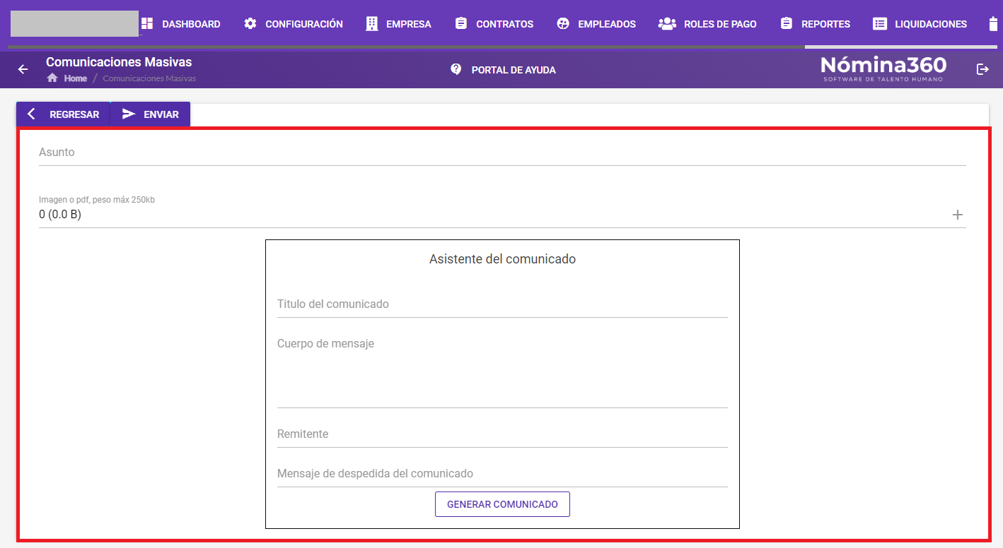 Formulario del boletín en formato SOLO TEXTO