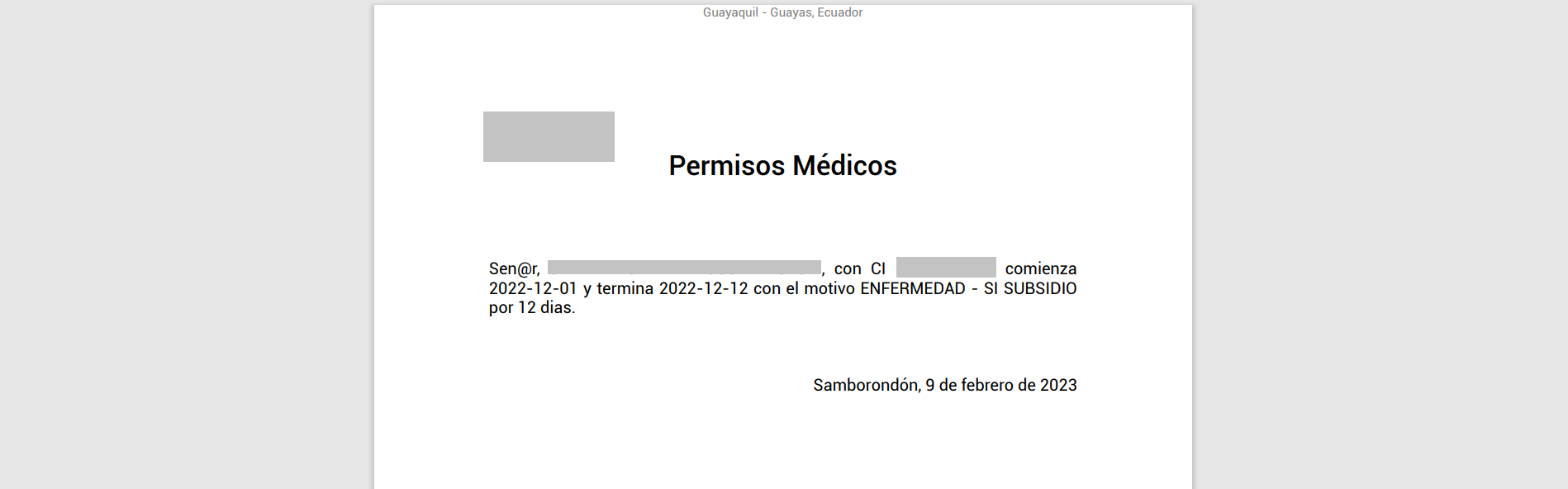 Reporte de permiso descargado