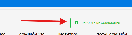 Botones de descarga en Excel y envío por correo del reporte de comisiones