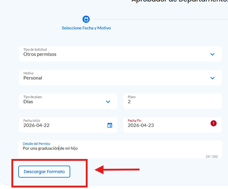 Botón Descargar Formato en la parte inferior del formulario