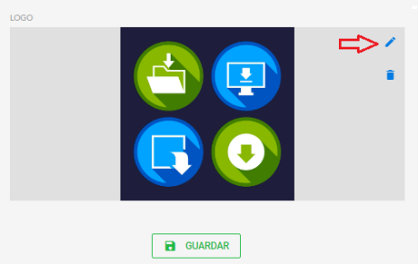 Icono de lápiz para editar el logo de la empresa